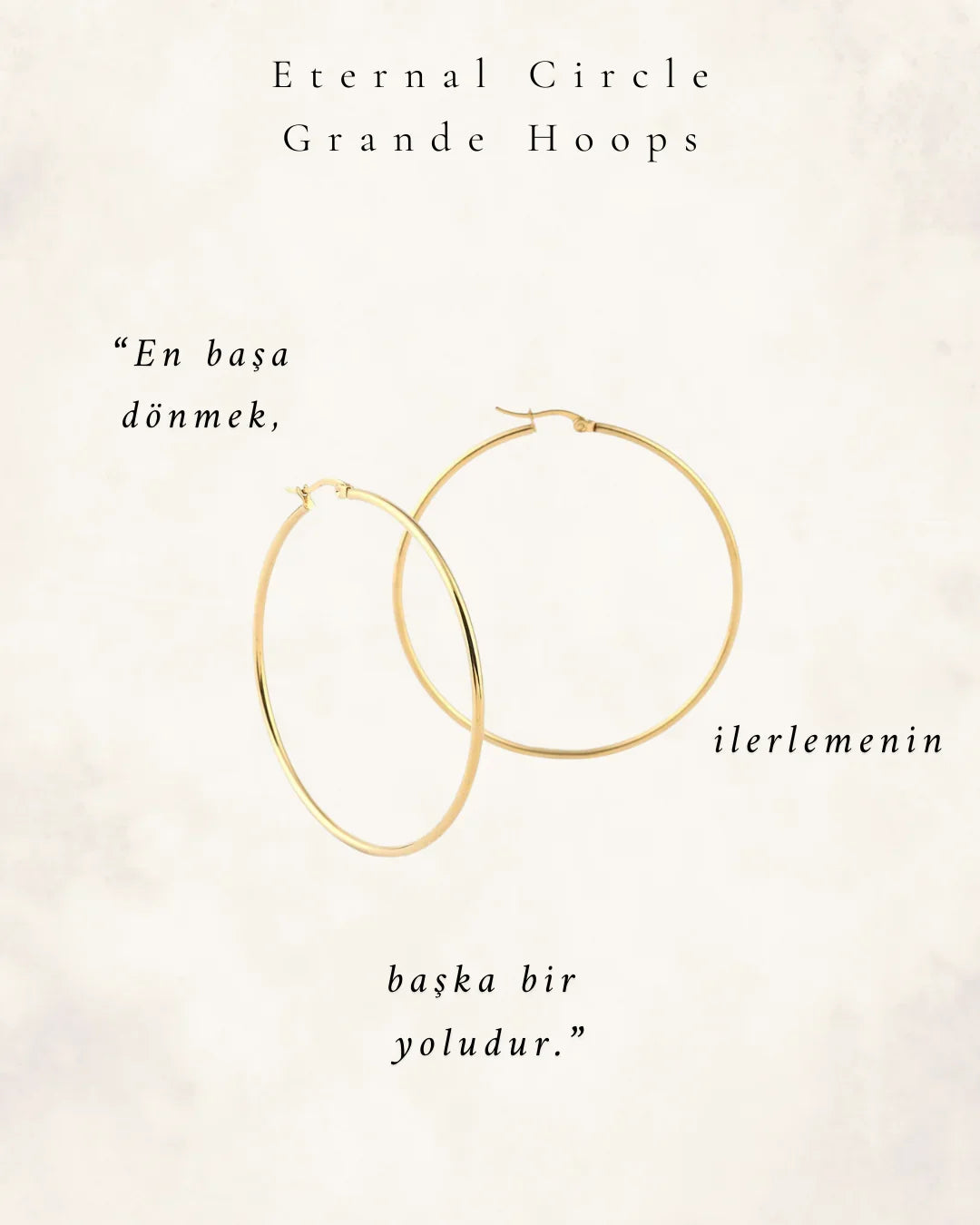 Eternal Circle Gold Tone Grande Hoops Küpeler