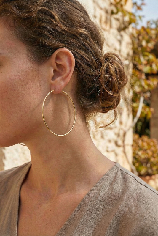 Eternal Circle Gold Tone Grande Hoops Küpeler