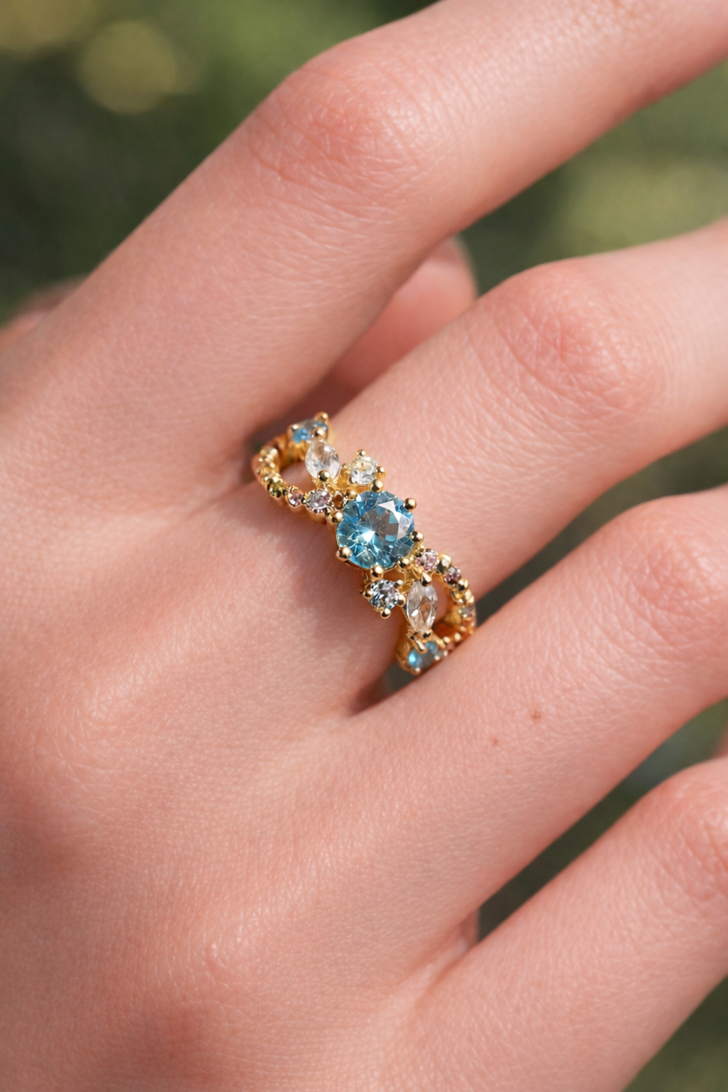 Azure Blossom Yüzük