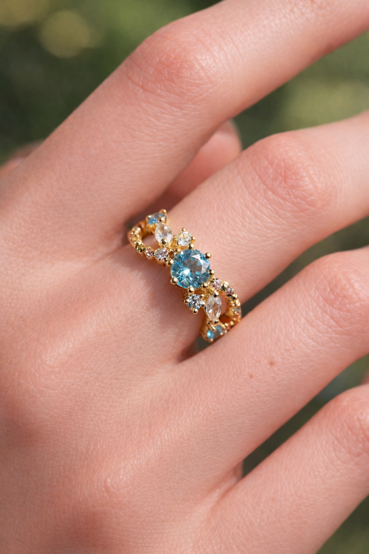 Azure Blossom Yüzük