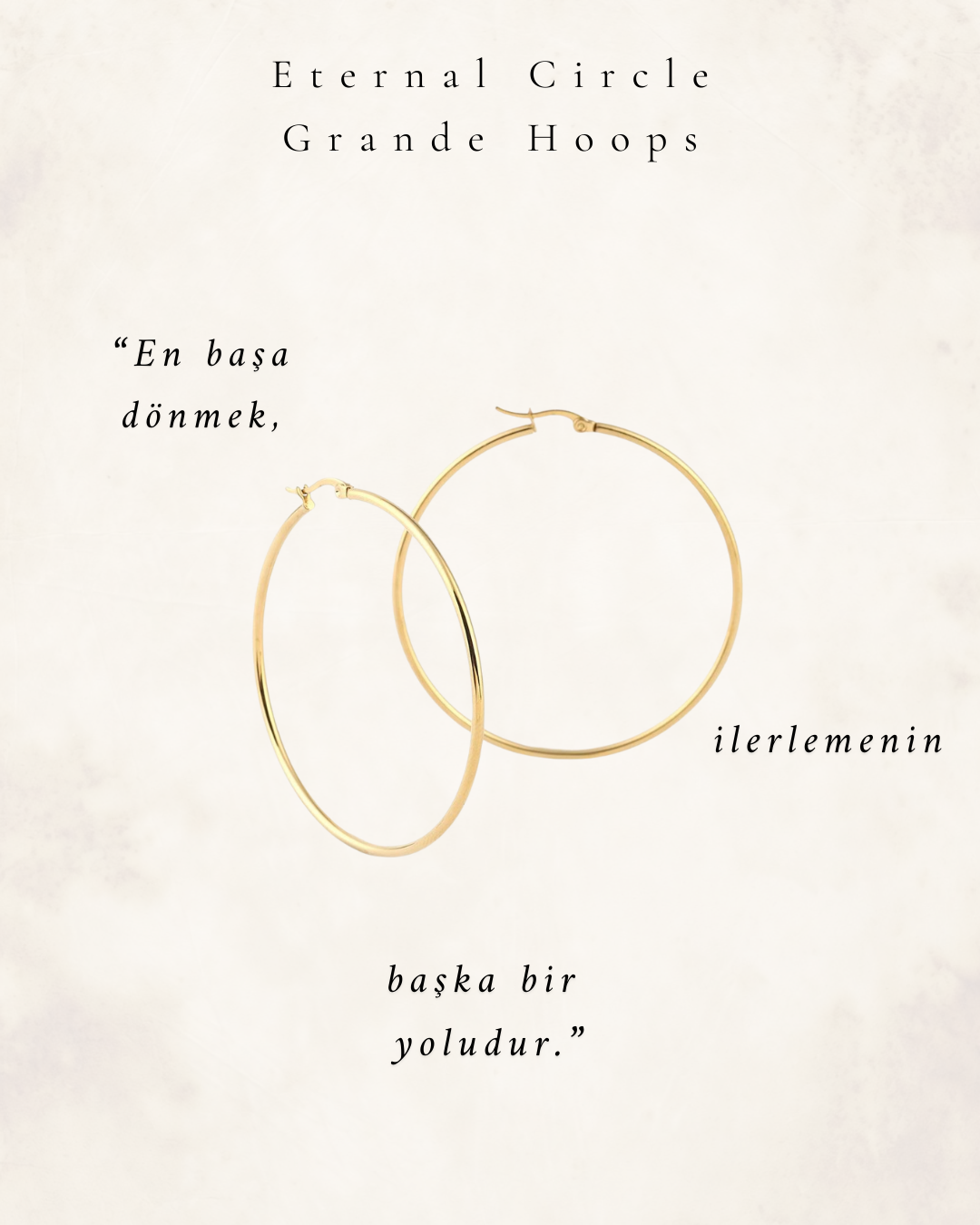 Eternal Circle Gold Tone Grande Hoops Küpeler