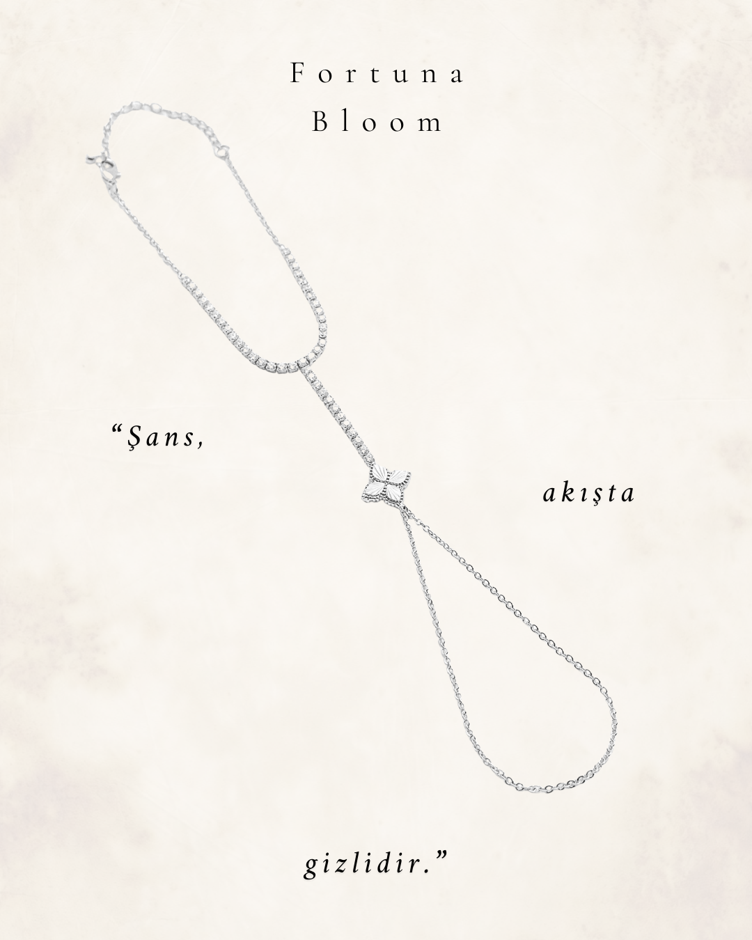 Fortuna Bloom Çiçekli Zirkon Taşlı Şahmeran