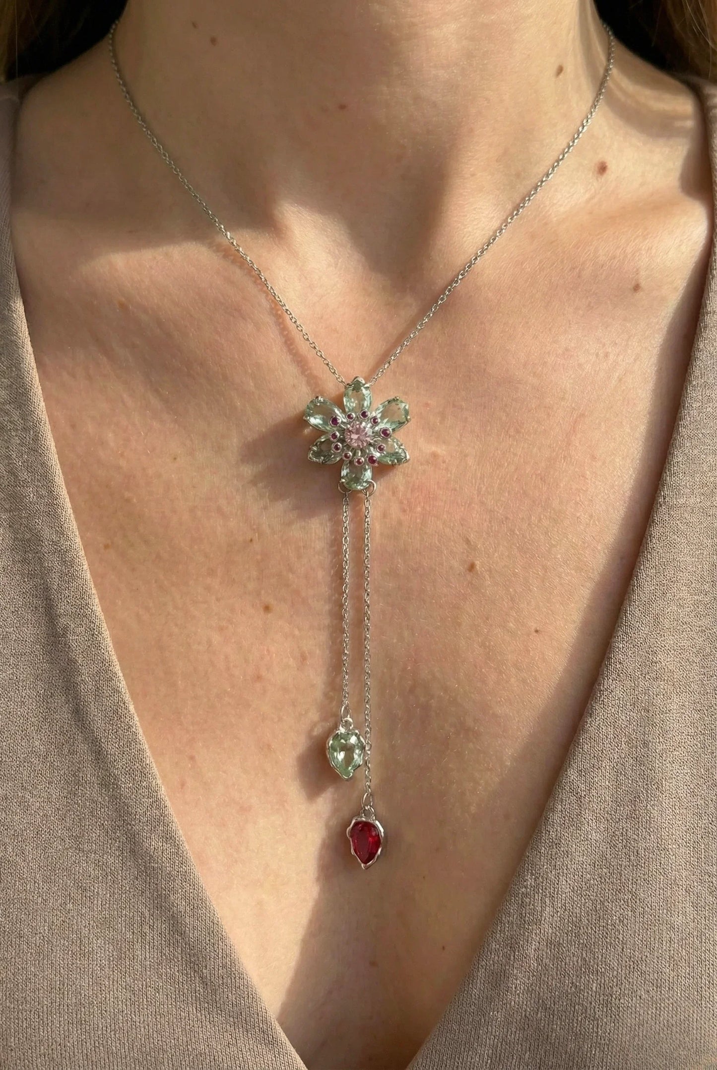 Blossom Duet Lariat Kolye