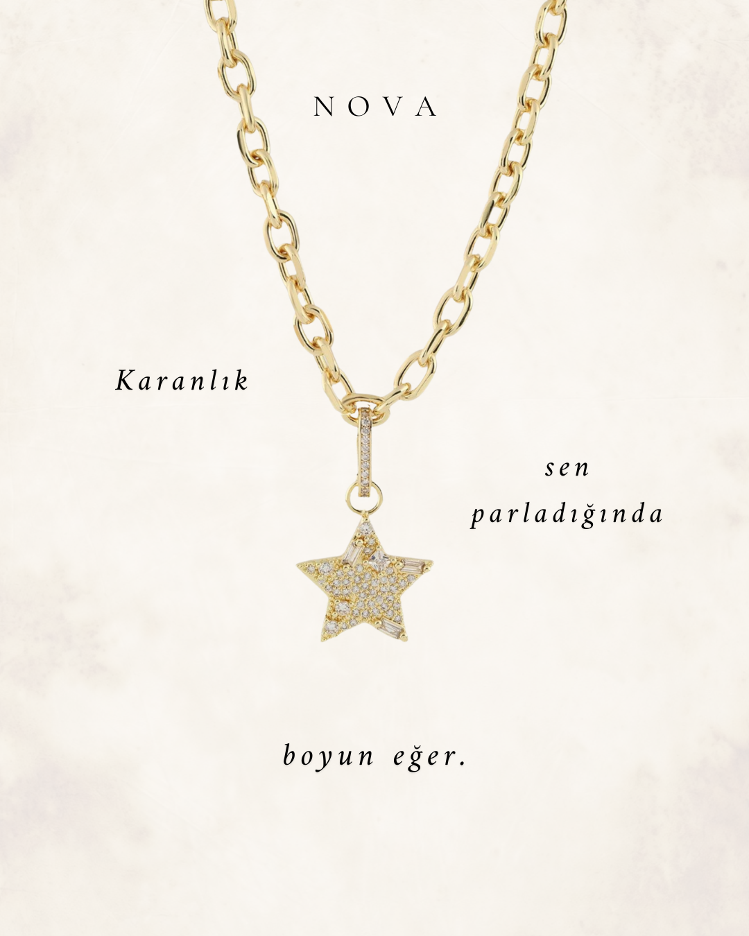 Nova Gold Yıldız Kolye