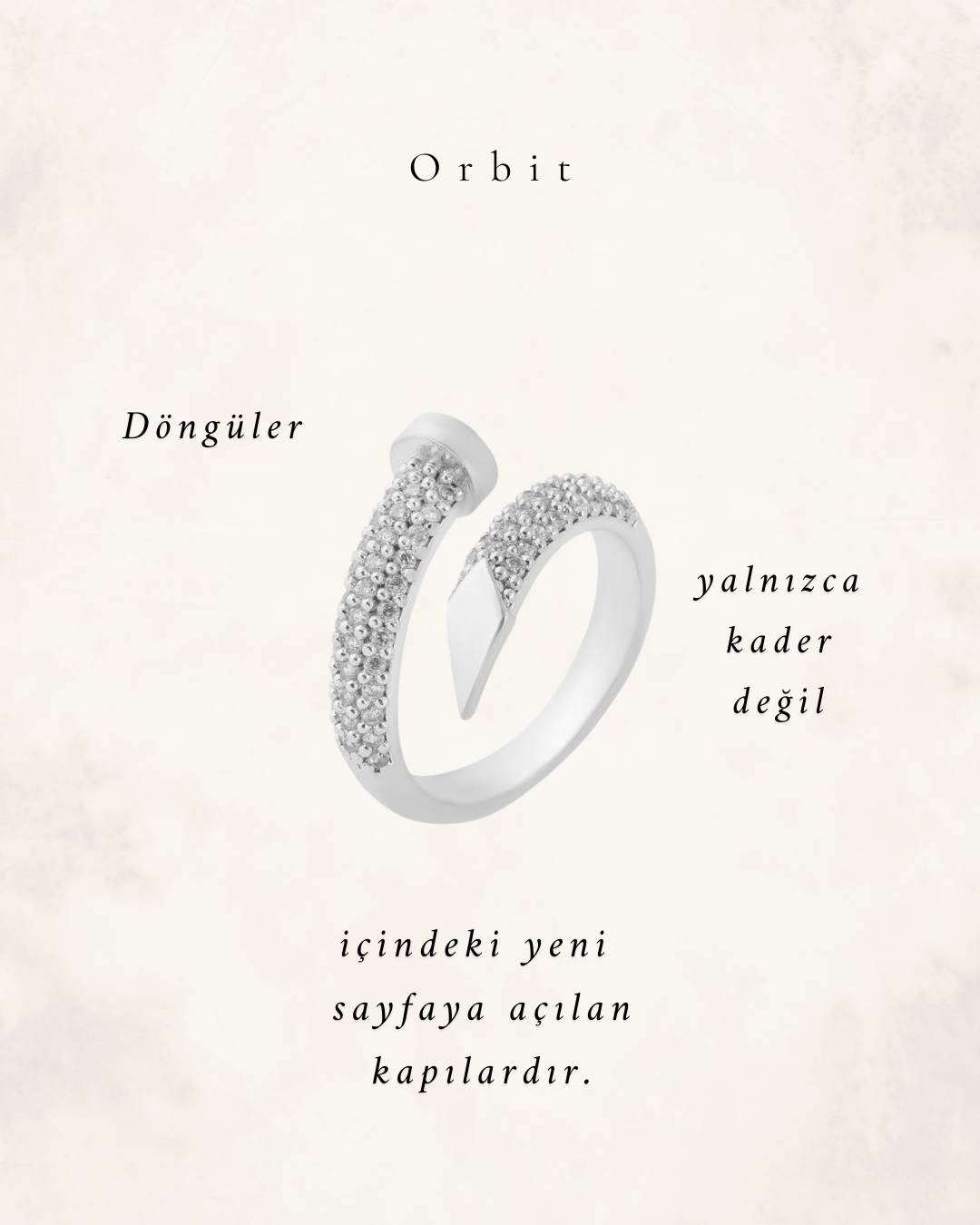 Orbit Silver Tone Yüzük