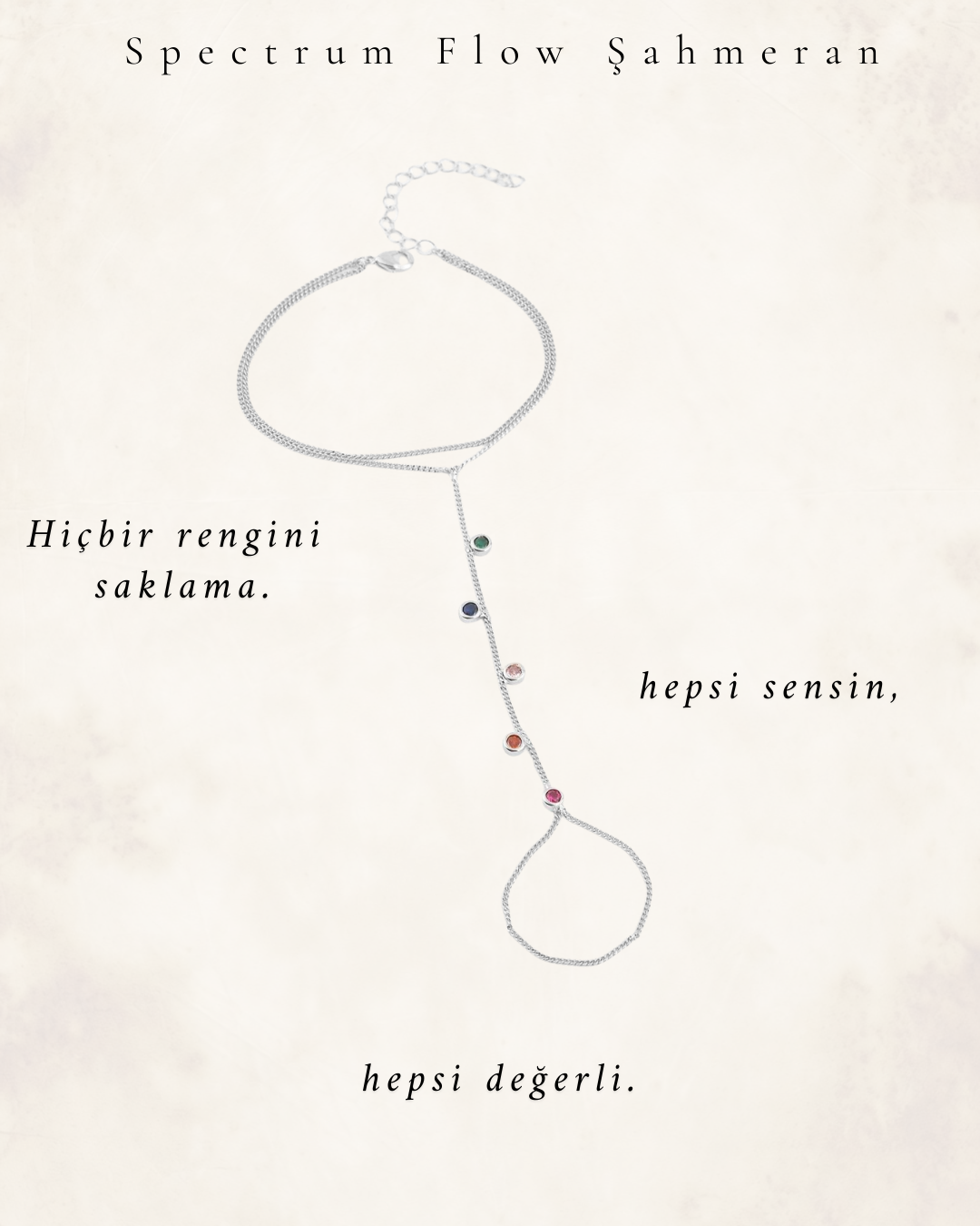 Spectrum Flow Renkli Zirkon Süslemeli Şahmeran