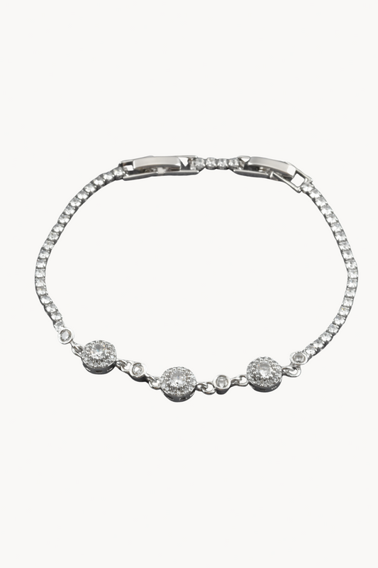 Stellar Whisper Silver Su Yolu Form Zirkon Süslemeli Bileklik