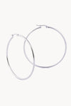 Eternal Circle Silver Tone Grande Hoops Küpeler