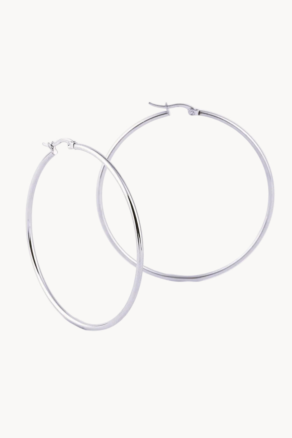 Eternal Circle Silver Tone Grande Hoops Küpeler