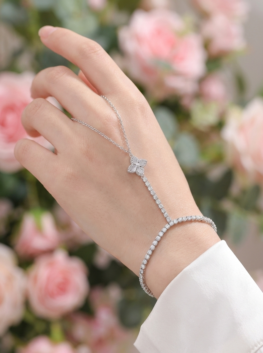 Fortuna Bloom Çiçekli Zirkon Taşlı Şahmeran