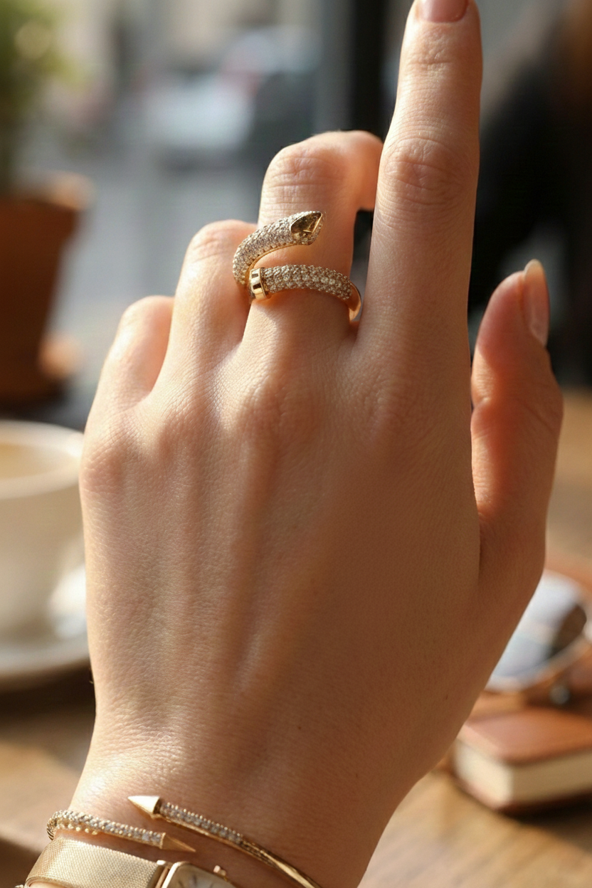 Orbit Gold Tone Yüzük