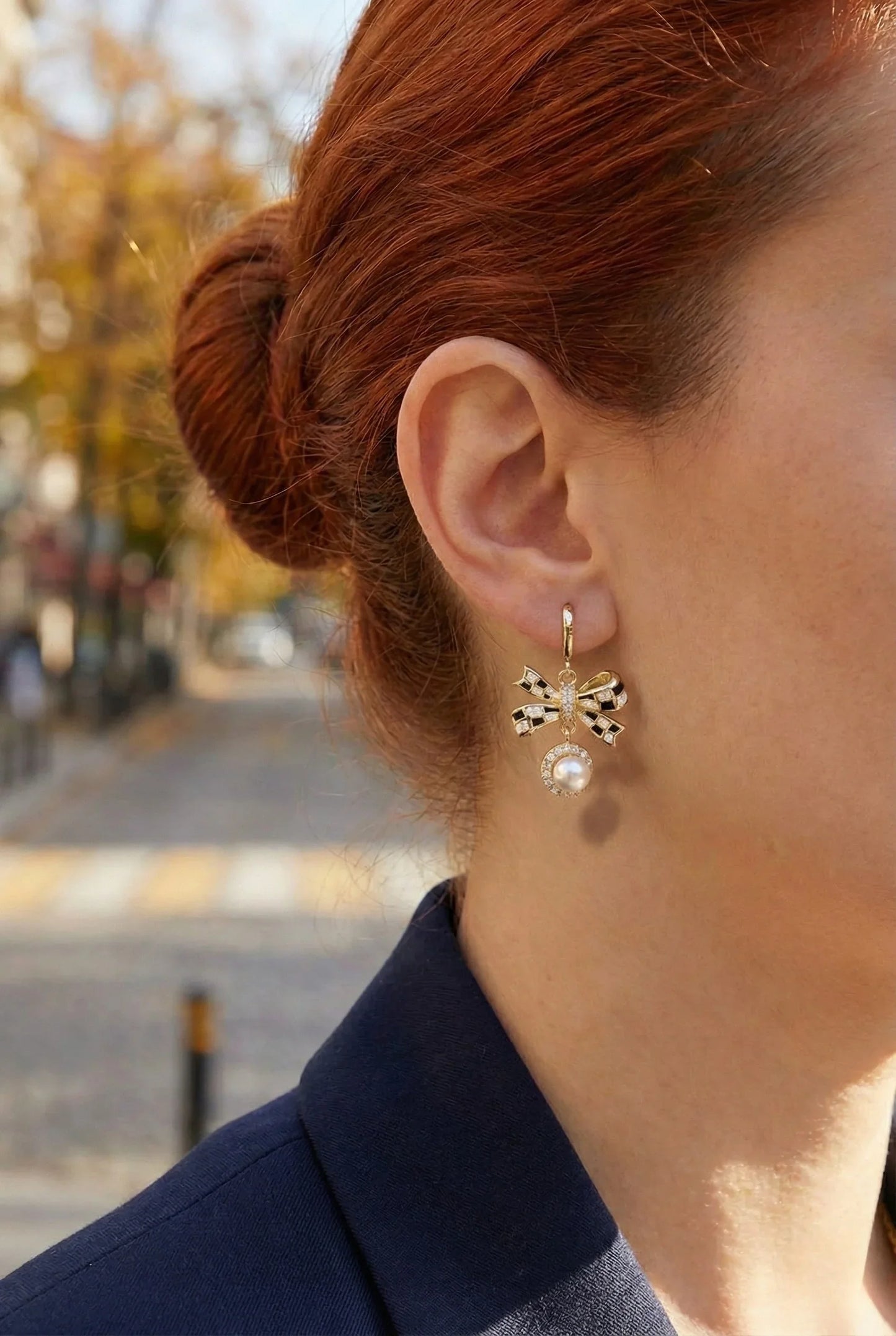 Sacred Ribbon of Gifts Gold Küpeler