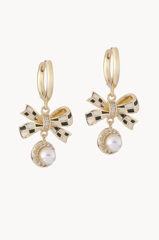 Sacred Ribbon of Gifts Gold Tone Küpeler